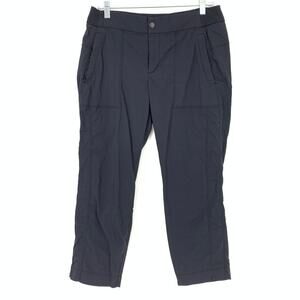 Athleta Pants Women's Size 12 High Rise Pull-On Cropped Active Flat Front Black